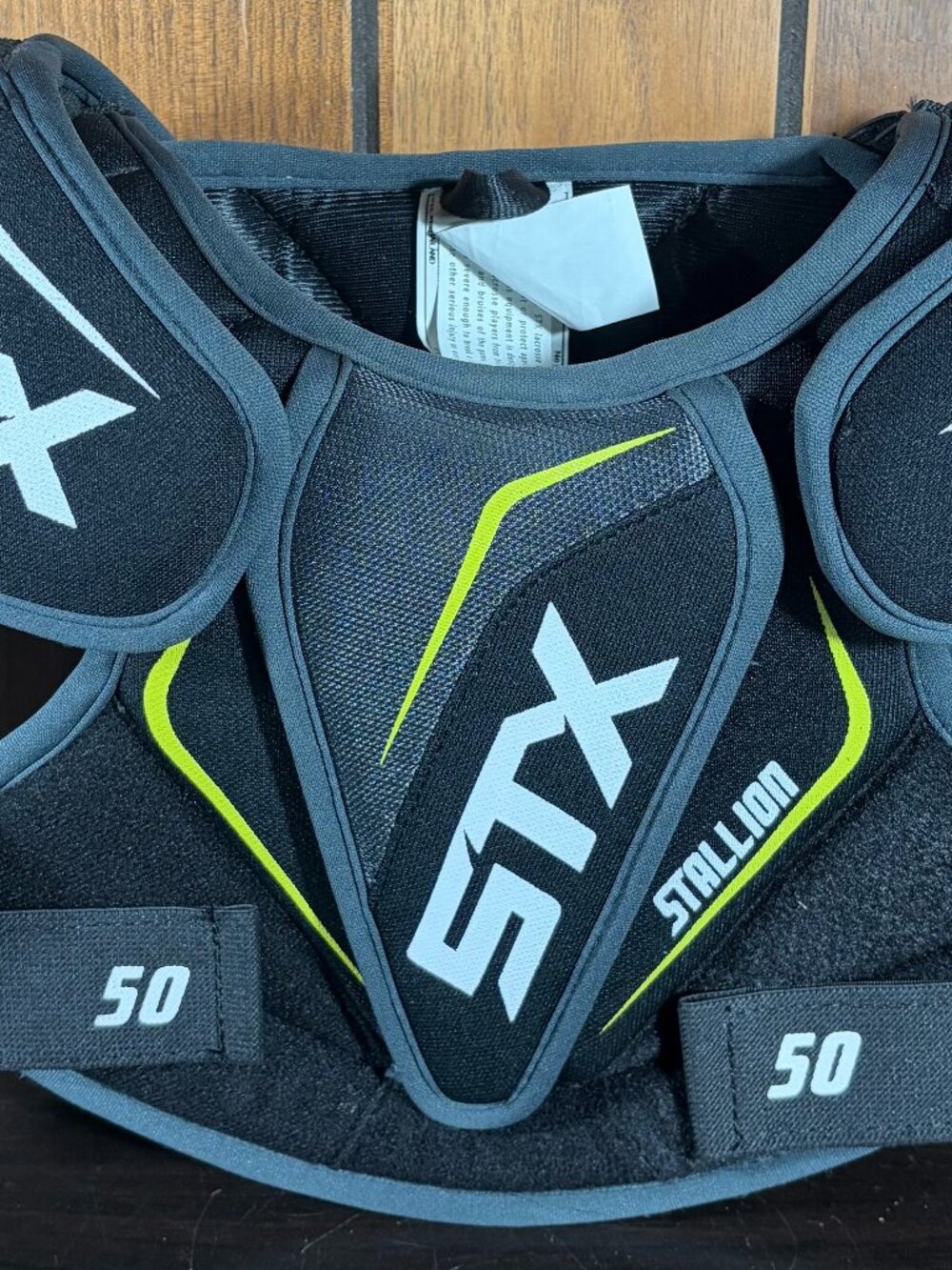 STX Stallion 50 Lacrosse Shoulder Pads Sz XS Black White